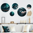 thumbnail image 1 of Designart "Aurora Borealis Magical Northern Lights I" Landscape Mountains Metal Wall Art Set of 5 Piece, 1 of 5