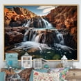 thumbnail image 1 of Designart "Australia Waterfall Euphony II" Landscapes Floater Framed Wall Decor, 1 of 7