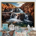 thumbnail image 1 of Designart "Australia Waterfall Euphony II" Landscapes Floater Framed Wall Decor, 1 of 7
