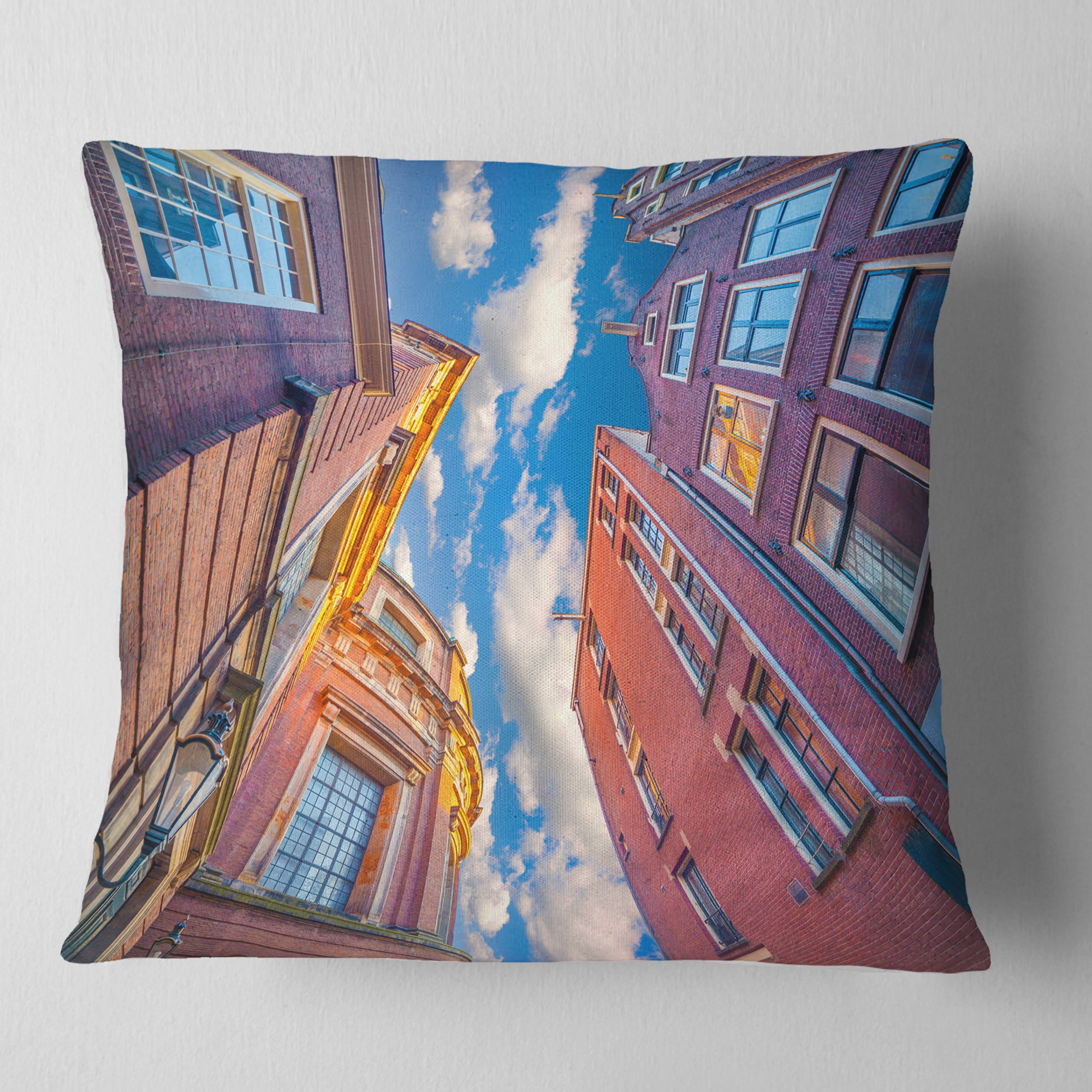 Designart Authentic Dutch Architecture - Throw Pillow - 16x16