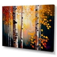 thumbnail image 1 of Designart Autumn Birch Trees Forest II Canvas Wall Art, 1 of 5