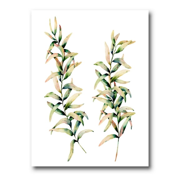 Designart ' Autumn Branches of Grass ' Traditional Canvas Wall Art Print
