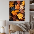 thumbnail image 1 of Designart "Autumn Mapple Leaves in Yellow and Orange I" Floral Canvas Wall Art - Traditional Orange Leaves Living Room Canvas Art, 1 of 6