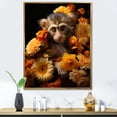 thumbnail image 1 of Designart "Autumn Monkey Palette in Yellow" Animals Framed Wall Art - Traditional Yellow Monkey Living Room Framed Canvas Art, 1 of 6