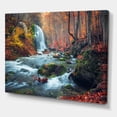 thumbnail image 1 of Designart 'Autumn Mountain Waterfall Long View ' Landscape Photography Canvas Print, 1 of 3