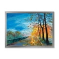 thumbnail image 1 of Designart 'Autumn Road in Evening' Traditional Framed Art Print, 1 of 4