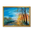 thumbnail image 1 of Designart 'Autumn Road in Evening' Traditional Framed Art Print, 1 of 4