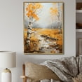 thumbnail image 1 of Designart "Autumn Sonata Birch Woods IX" Floral Floater Framed Canvas Print, 1 of 7