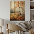 thumbnail image 1 of Designart "Autumn Tapestry Birch Woods IX" Floral Print on Natural Pine Wood, 1 of 5