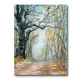 thumbnail image 1 of Designart ' Autumn in Misty Forest ' Lake House Canvas Wall Art Print, 1 of 3