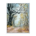 thumbnail image 1 of Designart 'Autumn in Misty Forest' Lake House Framed Canvas Wall Art Print, 1 of 5