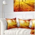 thumbnail image 1 of Designart Autumnal Park - Landscape Photography Throw Pillow - 16x16, 1 of 5