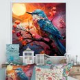 thumbnail image 1 of Designart "Avian Abstract Sky Geometry" Animals Bird Floater Framed Canvas Prints, 1 of 5