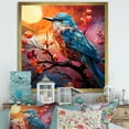thumbnail image 1 of Designart "Avian Abstract Sky Geometry" Animals Bird Picture Framed Canvas Prints, 1 of 5