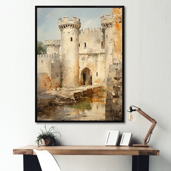 Designart "Avignon'S French Castle II" France Floater Framed Canvas Art Print