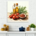 Designart "Avocado Impressionism in Green and Red IV" Food & Beverage