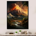 thumbnail image 1 of Designart "Awakening Of The Volcanic Power II" Volcano Floater Framed Wall Art Living Room, 1 of 5
