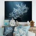 thumbnail image 1 of Designart "Azure And Ebony Underwater Anemone Garden" Coastal Coral Under Water Floater Framed Canvas Prints, 1 of 5