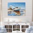 thumbnail image 1 of Designart "Azure And Snow Boat View" Coastal Boat Canvas Prints, 1 of 1