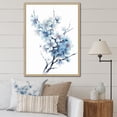 thumbnail image 1 of Designart "Azure And Snow Cherry Blossoms Gem" Cherry Floater Framed Wall Decor, 1 of 5