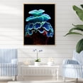 thumbnail image 1 of Designart "Azure Anemone Seascape" Coastal Coral Under Water Floater Framed Canvas Wall Art, 1 of 5