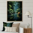 thumbnail image 1 of Designart "Azure Archway Amidst Jungle Palms" Palms & Palm Trees Floater Framed Canvas Prints, 1 of 1