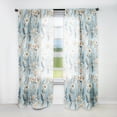 thumbnail image 1 of Designart "Azure Dreamcatcher" Floral Room Darkening Curtain Panel, 1 of 6
