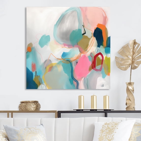 Designart "Azure Drifts in Minimalism II" Minimalism Metal Wall Art Prints