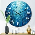 thumbnail image 1 of Designart "Azure Euphony III" Abstract Landscape Oversized Wall Clock, 1 of 5