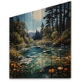 thumbnail image 1 of Designart "Azure Mirrors on the River II" Lakes & Rivers Print on Natural Pine Wood, 1 of 5