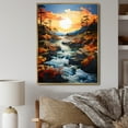 thumbnail image 1 of Designart "Azure Mirrors on the River III" Landscape & Nature Floater Framed Canvas Print, 1 of 7