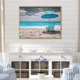 thumbnail image 1 of Designart "Azure Seaside Calm" Nautical & Beach Floater Framed Canvas Wall Art, 1 of 7