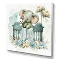 thumbnail image 1 of Designart Baby Elephant In Crib With Flowers I Canvas Wall Art, 1 of 5