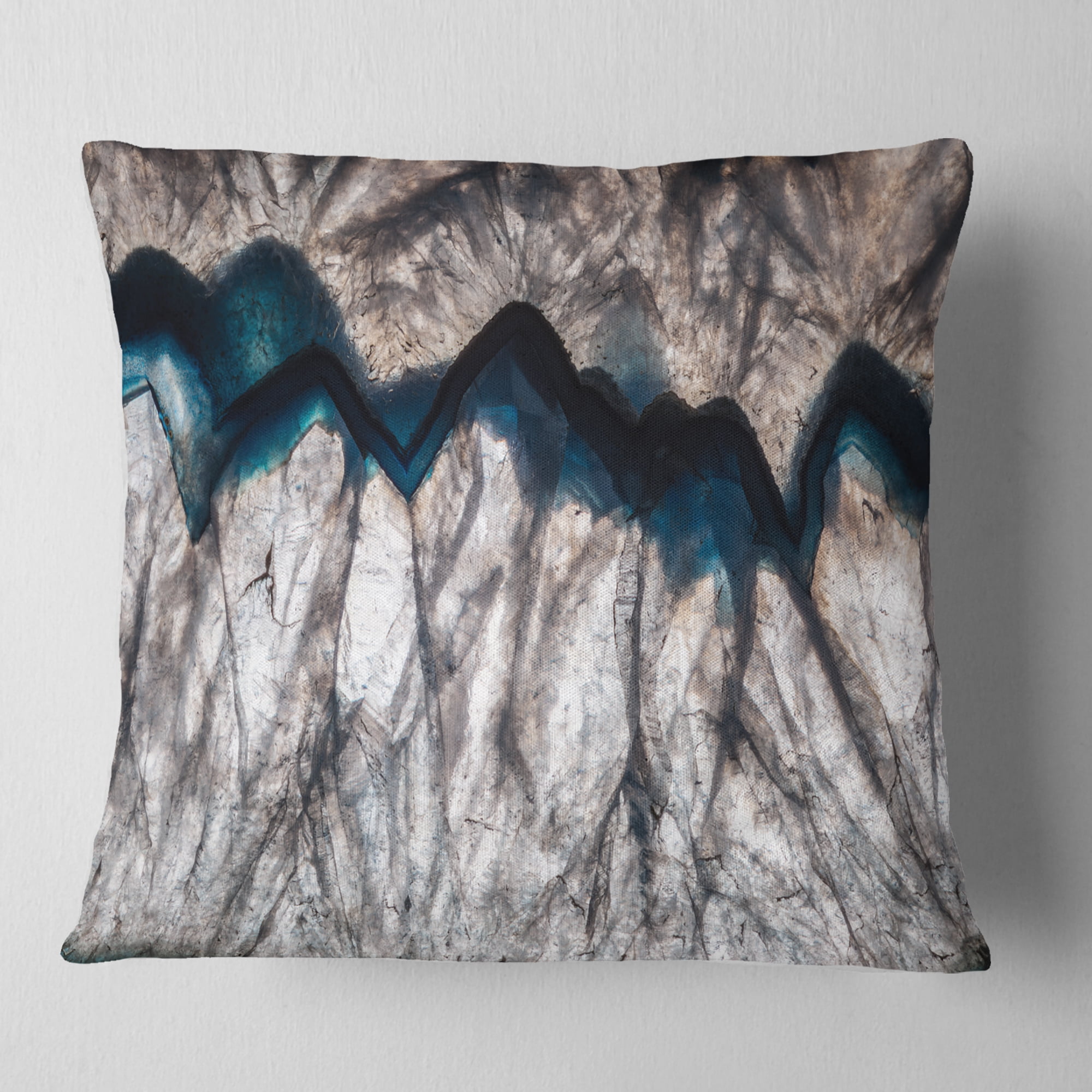 Designart Backlit Mineral Macro - Abstract Throw Pillow - 18x18