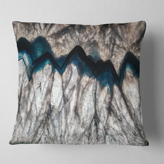 Designart Backlit Mineral Macro - Abstract Throw Pillow - 18x18