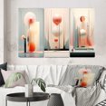 thumbnail image 1 of Designart "Balanced Abstract Geometrics in Retro II" Modern Geometric Wall Art Set Of 3 - Pink Abstract Gallery Wall Set For Home Decor, 1 of 7