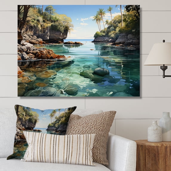Designart "Bali Bliss horizon III" Asian Canvas Wall Art