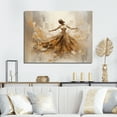 thumbnail image 1 of Designart "Ballet Dance In Beige And Gold" Dance Canvas Prints, 1 of 7
