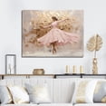 thumbnail image 1 of Designart "Ballet Dance With Green And Gold Accents I" Dance Wall Art Living Room, 1 of 7