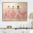 thumbnail image 1 of Designart "Ballet Dance With Green And Gold Accents II" Dance Floater Framed Wall Art Prints, 1 of 5