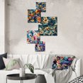 thumbnail image 1 of Designart "Ballet Of Springtime Florals In Blue" Floral Wall Art Set Of 5 - Blue Cottage For Bedroom Wall Art Set, 1 of 6