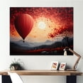 thumbnail image 1 of Designart "Balloons Of Coral Flight III" Hot Air Balloon Canvas Wall Art, 1 of 7