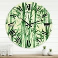 thumbnail image 1 of Designart 'Bamboo Branches In The Forest I' Tropical Wall Clock, 1 of 5