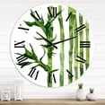 thumbnail image 1 of Designart 'Bamboo Branches In The Forest Iii' Tropical Wall Clock, 1 of 5