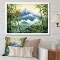 thumbnail image 1 of Designart "Bamboo Charm Near A Japanese Volcano" Bamboo Picture Framed Wall Decor, 1 of 5