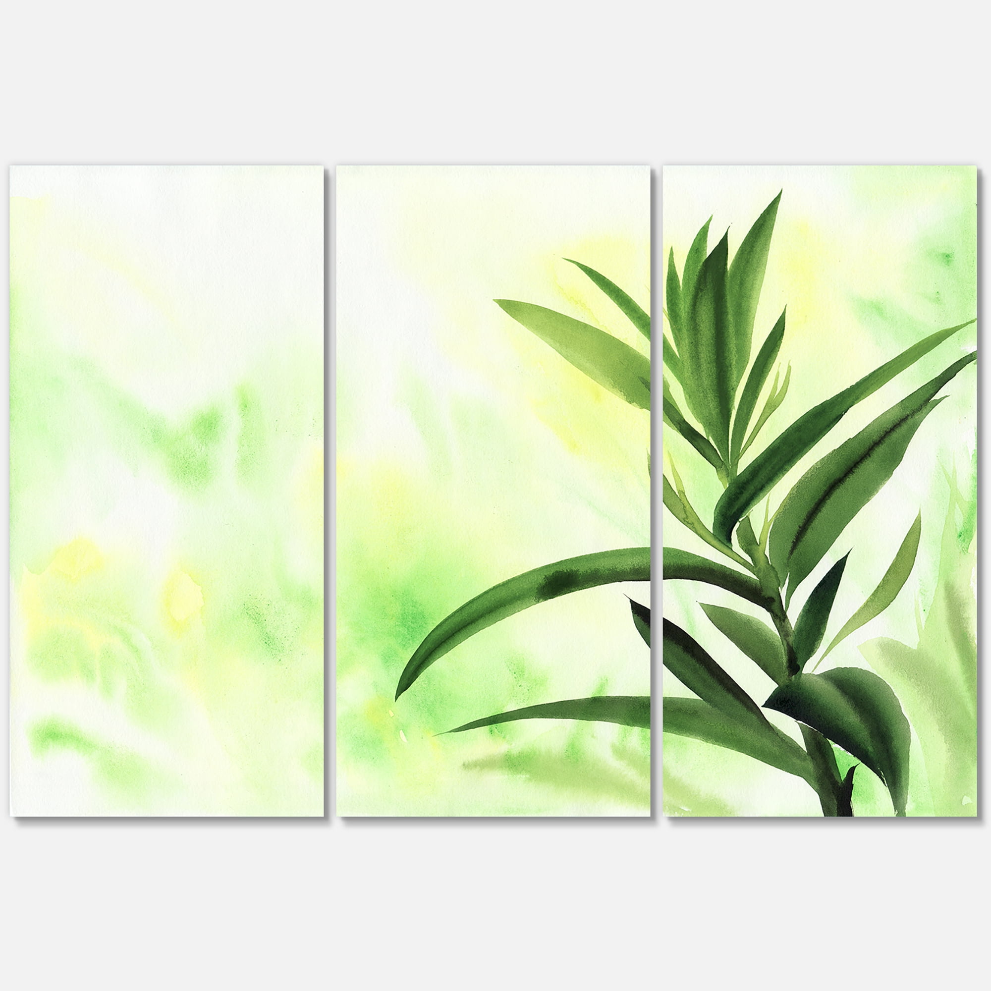 Designart ' Bamboo Palm Detail I ' Traditional Canvas Wall Art Print