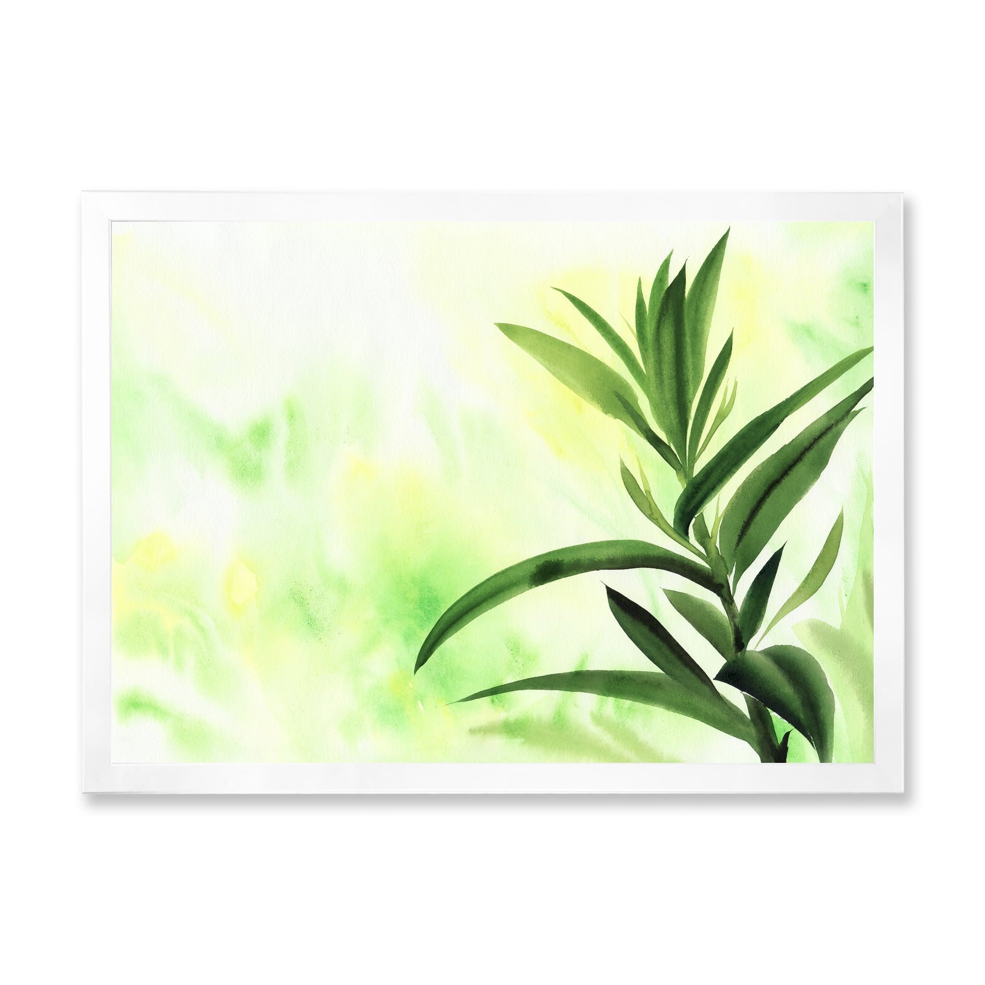 Designart 'Bamboo Palm Detail I' Traditional Framed Art Print