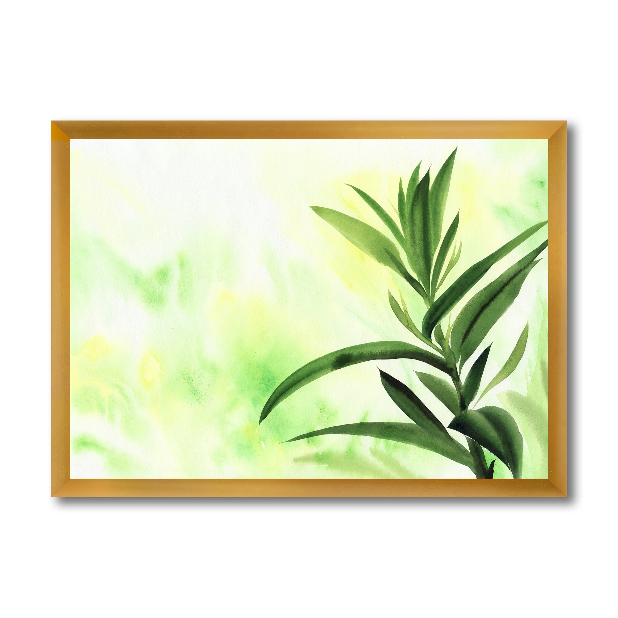 Designart 'Bamboo Palm Detail I' Traditional Framed Art Print