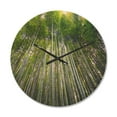 thumbnail image 1 of Designart 'Bamboo Tree Forest of Kyoto Japan' Rustic Wood Wall Clock, 1 of 5