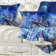 thumbnail image 1 of Designart Bangkok City Night View Cityscape - Photography Throw Pillow - 12x20, 1 of 5
